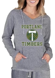 Portland Timbers Womens Grey Mainstream Terry Hooded Sweatshirt