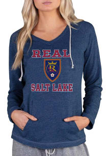Concepts Sport Real Salt Lake Womens Navy Blue Mainstream Terry Hooded Sweatshirt