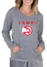 Atlanta Hawks Womens Grey Mainstream Terry Hooded Sweatshirt