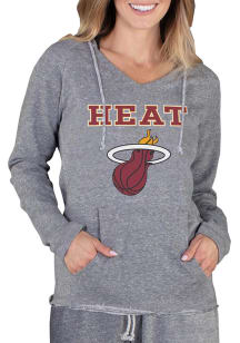 Concepts Sport Miami Heat Womens Grey Mainstream Terry Hooded Sweatshirt