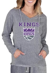 Concepts Sport Sacramento Kings Womens Grey Mainstream Terry Hooded Sweatshirt