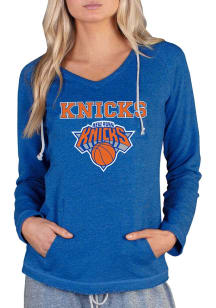 Concepts Sport New York Knicks Womens Blue Mainstream Terry Hooded Sweatshirt
