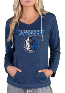 Concepts Sport Dallas Mavericks Womens Navy Blue Mainstream Terry Hooded Sweatshirt