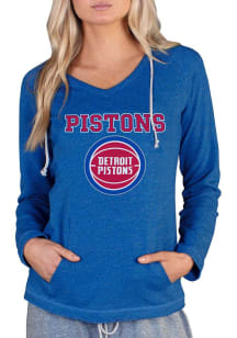 Concepts Sport Detroit Pistons Womens Blue Mainstream Terry Hooded Sweatshirt