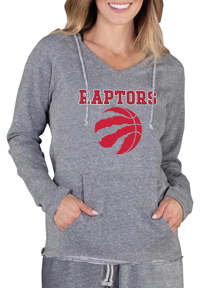 Toronto Raptors Womens Grey Mainstream Terry Hooded Sweatshirt