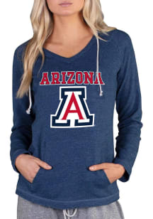 Concepts Sport Arizona Wildcats Womens Navy Blue Mainstream Terry Hooded Sweatshirt