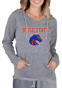 Concepts Sport Boise State Broncos Womens Grey Mainstream Terry Hooded Sweatshirt