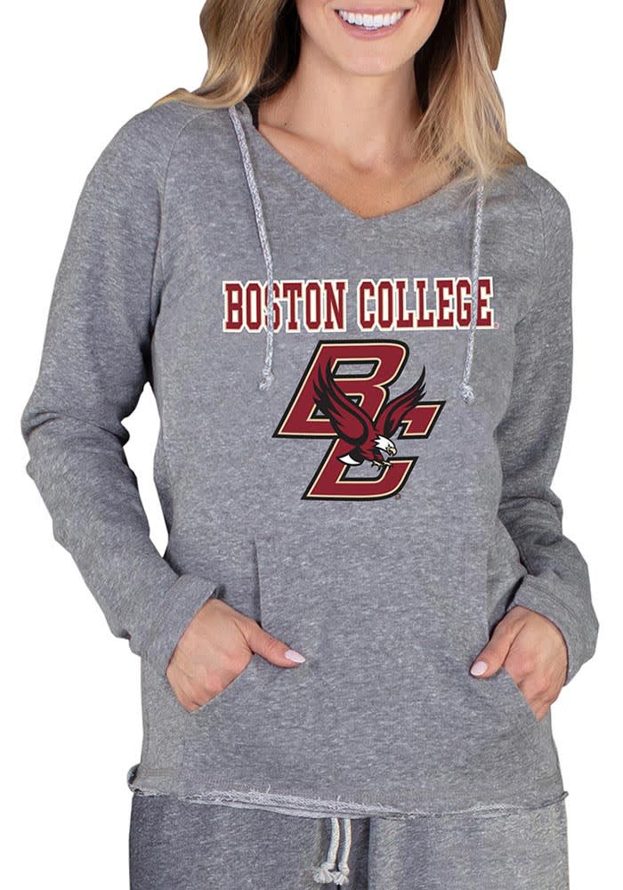 Boston College Eagles Womens Grey Mainstream Terry Hooded Sweatshirt