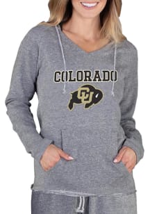 Concepts Sport Colorado Buffaloes Womens Grey Mainstream Terry Hooded Sweatshirt