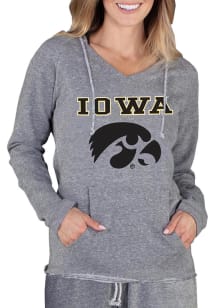 Concepts Sport Iowa Hawkeyes Womens Grey Mainstream Terry Hooded Sweatshirt
