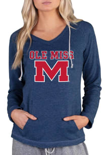Concepts Sport Ole Miss Rebels Womens Navy Blue Mainstream Terry Hooded Sweatshirt
