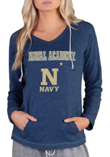 Concepts Sport Navy Midshipmen Womens Navy Blue Mainstream Terry Hooded Sweatshirt