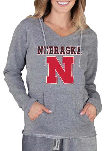 Concepts Sport Nebraska Cornhuskers Womens Grey Mainstream Terry Hooded Sweatshirt
