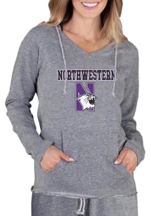 Concepts Sport Northwestern Wildcats Womens Grey Mainstream Terry Hooded Sweatshirt