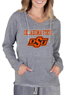 Concepts Sport Oklahoma State Cowboys Womens Grey Mainstream Terry Hooded Sweatshirt