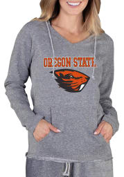 Oregon State Beavers Womens Grey Mainstream Terry Hooded Sweatshirt