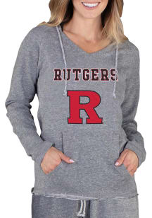 Concepts Sport Rutgers Scarlet Knights Womens Grey Mainstream Terry Hooded Sweatshirt