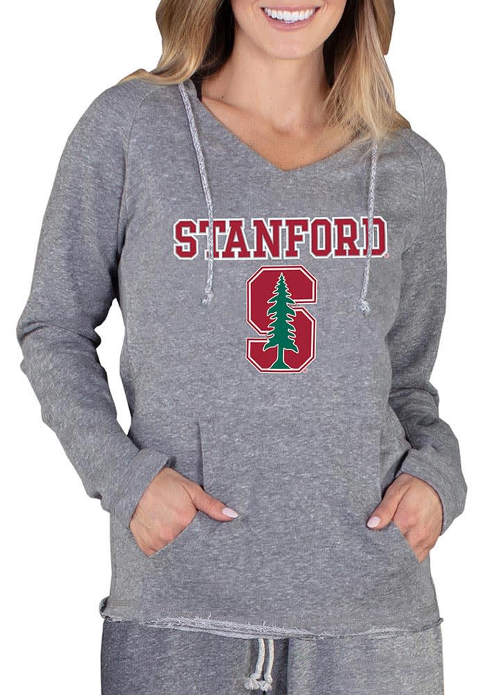 Stanford Cardinal Womens Grey Mainstream Terry Hooded Sweatshirt