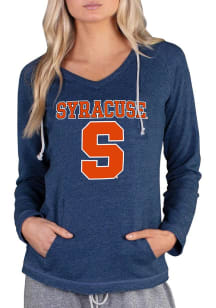 Concepts Sport Syracuse Orange Womens Navy Blue Mainstream Terry Hooded Sweatshirt