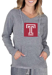 Concepts Sport Temple Owls Womens Grey Mainstream Terry Hooded Sweatshirt