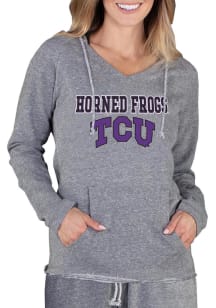 Concepts Sport TCU Horned Frogs Womens Grey Mainstream Terry Hooded Sweatshirt