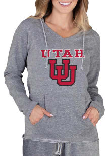 Concepts Sport Utah Utes Womens Grey Mainstream Terry Hooded Sweatshirt