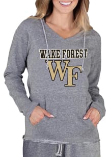 Concepts Sport Wake Forest Demon Deacons Womens Grey Mainstream Terry Hooded Sweatshirt