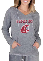 Washington State Cougars Womens Grey Mainstream Terry Hooded Sweatshirt