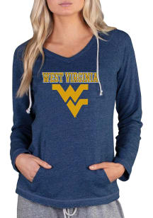Concepts Sport West Virginia Mountaineers Womens Navy Blue Mainstream Terry Hooded Sweatshirt