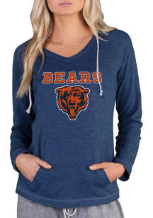 Concepts Sport Chicago Bears Womens Navy Blue Mainstream Terry Hooded Sweatshirt
