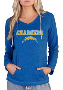 Concepts Sport Los Angeles Chargers Womens Blue Mainstream Terry Hooded Sweatshirt