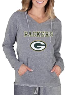 Concepts Sport Green Bay Packers Womens Grey Mainstream Terry Hooded Sweatshirt