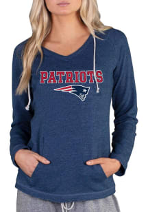 Concepts Sport New England Patriots Womens Navy Blue Mainstream Terry Hooded Sweatshirt