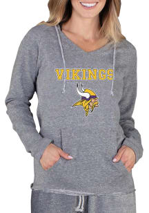 Concepts Sport Minnesota Vikings Womens Grey Mainstream Terry Hooded Sweatshirt