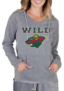 Concepts Sport Minnesota Wild Womens Grey Mainstream Terry Hooded Sweatshirt