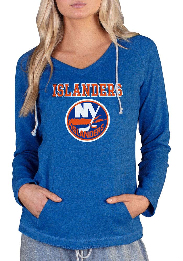 New York Islanders Antigua Women's Team Logo Victory Crewneck Pullover  Sweatshirt - Orange
