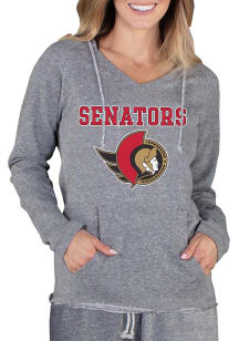 Concepts Sport Ottawa Senators Womens Grey Mainstream Terry Hooded Sweatshirt