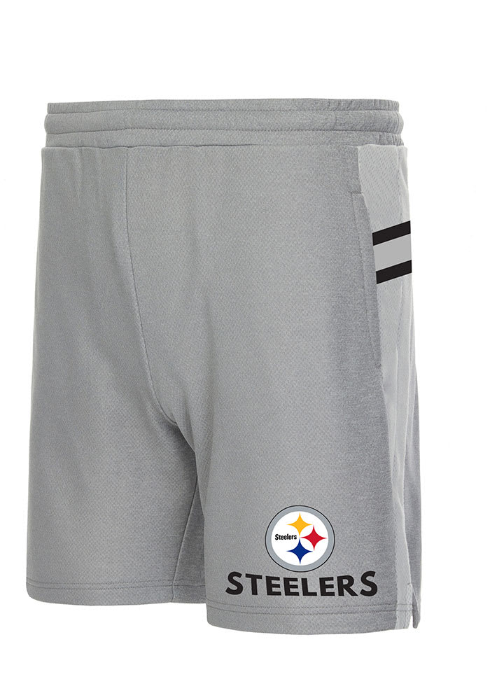 Pittsburgh Steelers Mens Grey STATURE Shorts