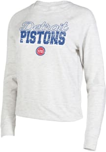 Detroit Pistons Womens Oatmeal Mainstream Crew Sweatshirt