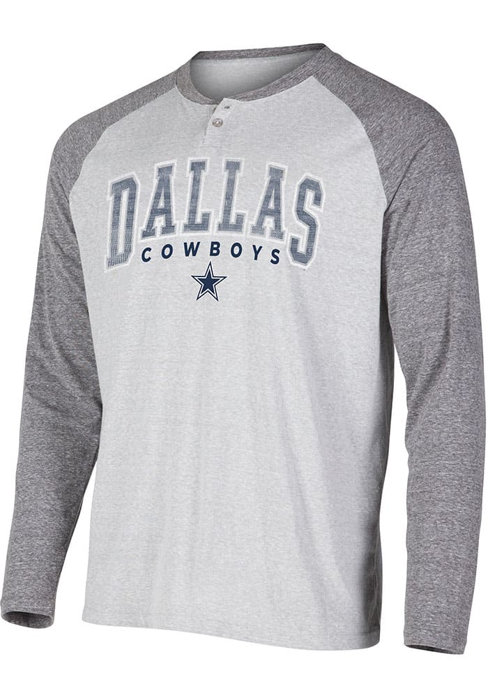 Dallas Cowboys Men's Ledger Raglan Long Sleeve T-Shirt - Gray/Charcoal