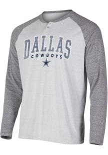 Dallas Cowboys Charcoal Ledger Long Sleeve Fashion T Shirt