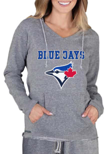 Concepts Sport Toronto Blue Jays Womens Grey Mainstream Terry Hooded Sweatshirt