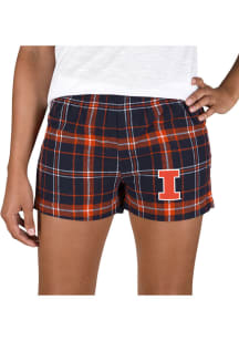 Concepts Sport Illinois Fighting Illini Womens Orange Ultimate Flannel Shorts