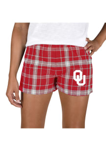 Concepts Sport Oklahoma Sooners Womens Grey Ultimate Flannel Shorts