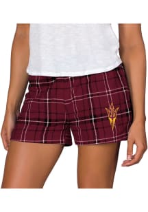 Concepts Sport Arizona State Sun Devils Womens Black Ultimate Flannel Shorts