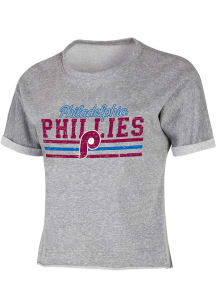 Philadelphia Phillies Womens Grey Mainstream Short Sleeve T-Shirt
