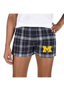 Concepts Sport Michigan Wolverines Womens Grey Ultimate Flannel Shorts