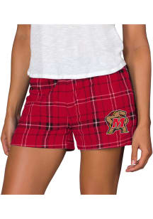 Concepts Sport Maryland Terrapins Womens Black Ultimate Flannel Shorts
