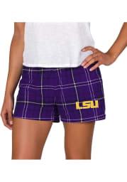 LSU Tigers Womens Black Ultimate Flannel Shorts