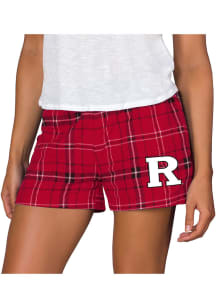 Concepts Sport Rutgers Scarlet Knights Womens Black Ultimate Flannel Shorts